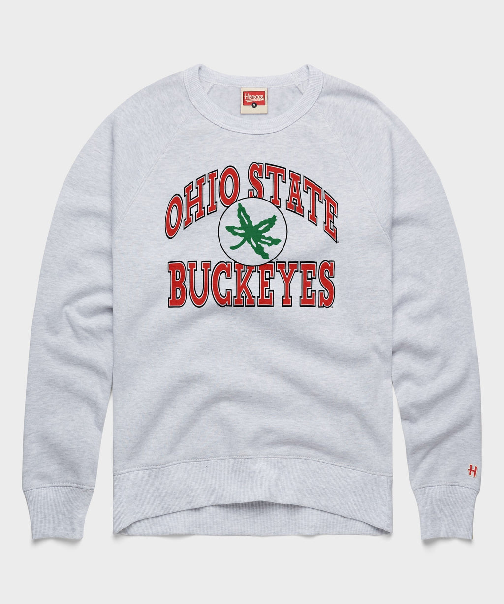 Ohio State Buckeye Leaf Arch Crewneck Unisex