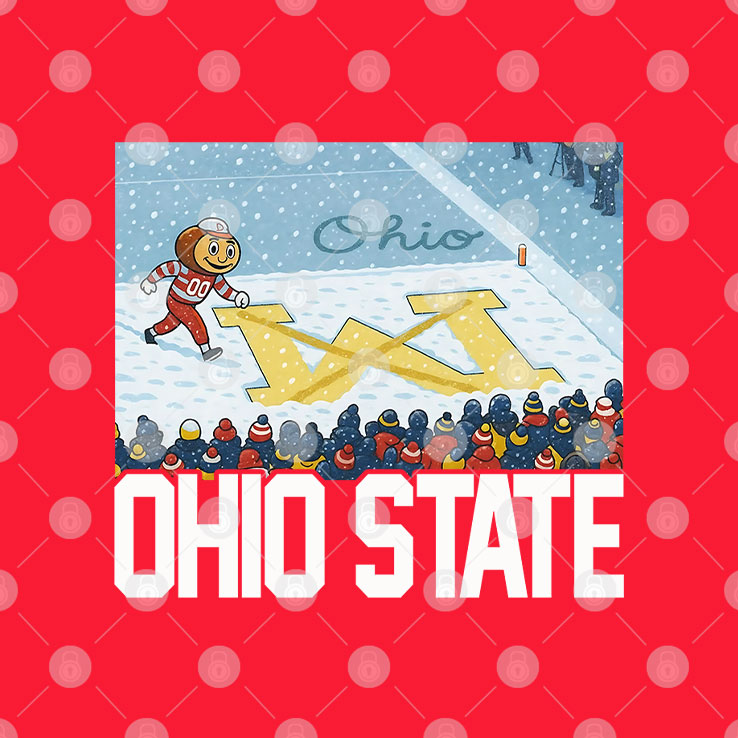 Ohio Vs Michigan Rivalry Script Ohio On Big M T Shirt Unisex