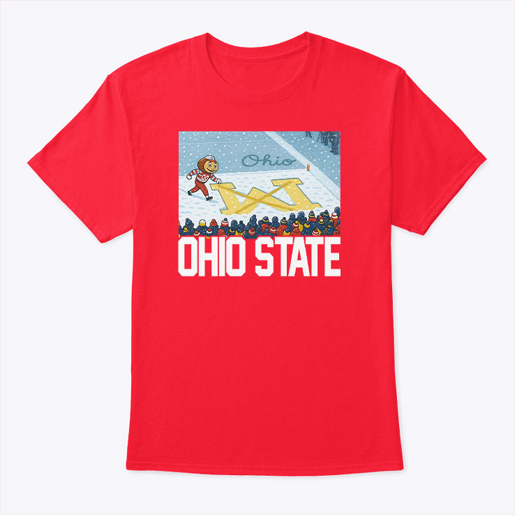 Ohio Vs Michigan Rivalry Script Ohio On Big M T Shirt Unisex