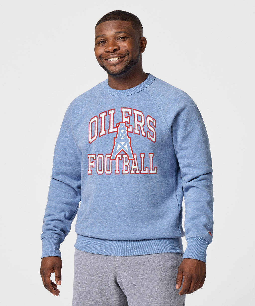 Oilers Football Arch Crewneck Unisex