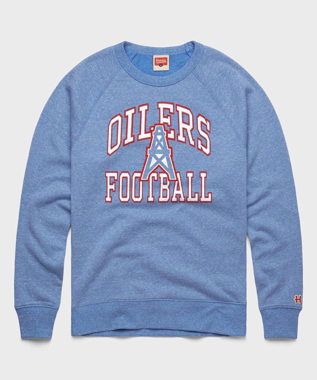 Oilers Football Arch Crewneck Unisex