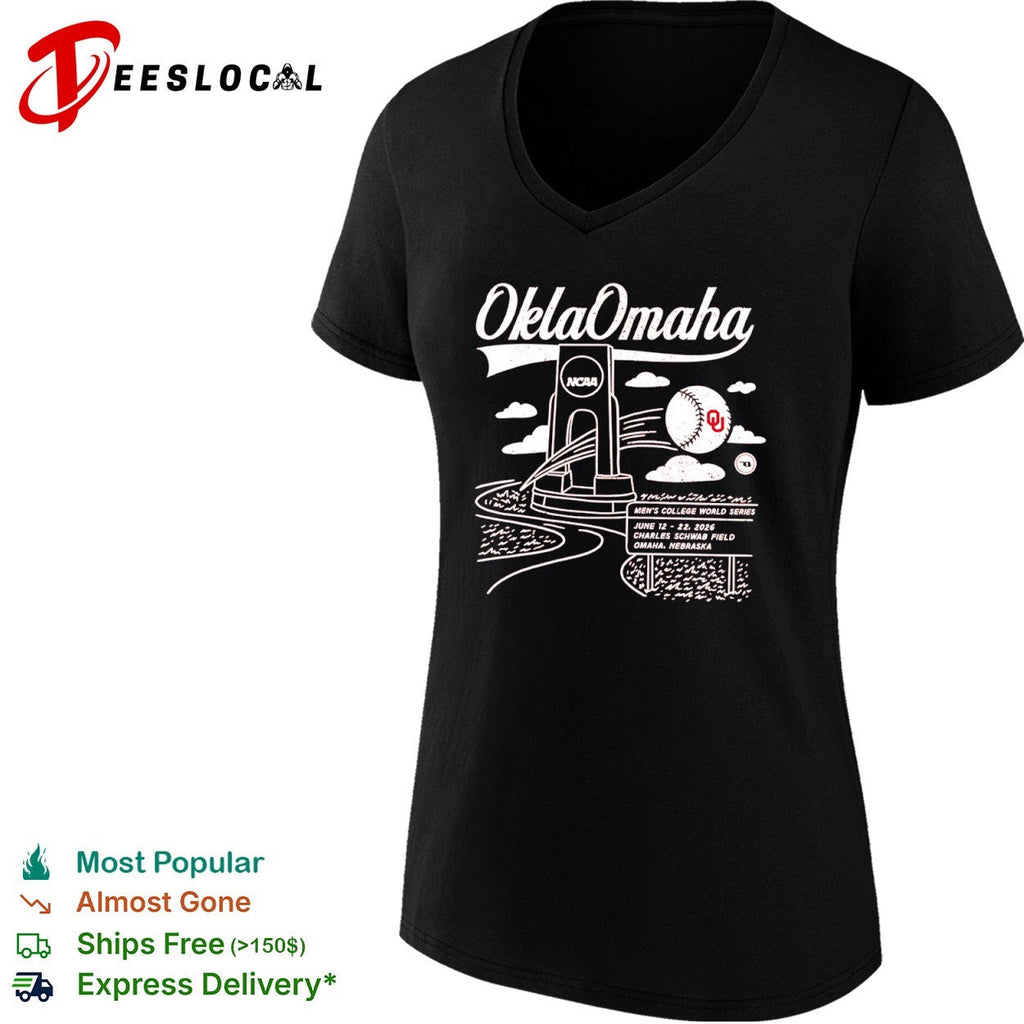 OklaOmaha 2026 Mens College World Series Oklahoma Sooners Baseball shirt Unisex