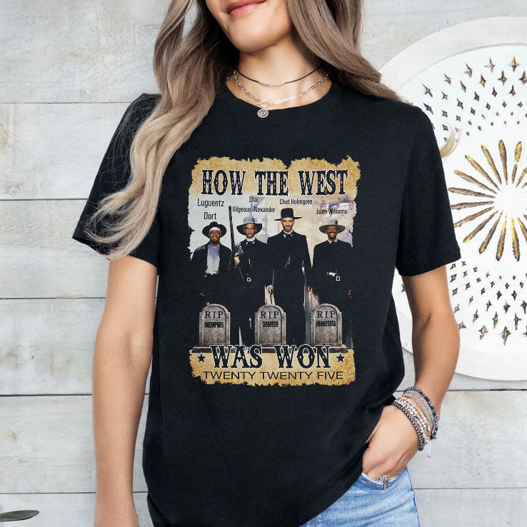 Oklahoma City Thunder Championship How The West Was Won T Shirt Unisex