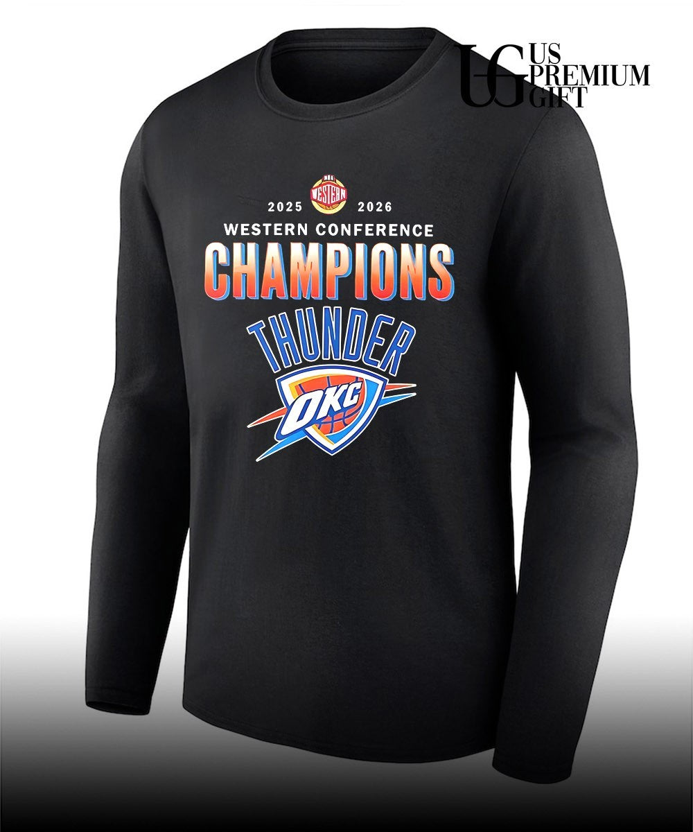 Oklahoma City Thunder Finals Western Conference Champions 2025-2026 retro shirt Unisex