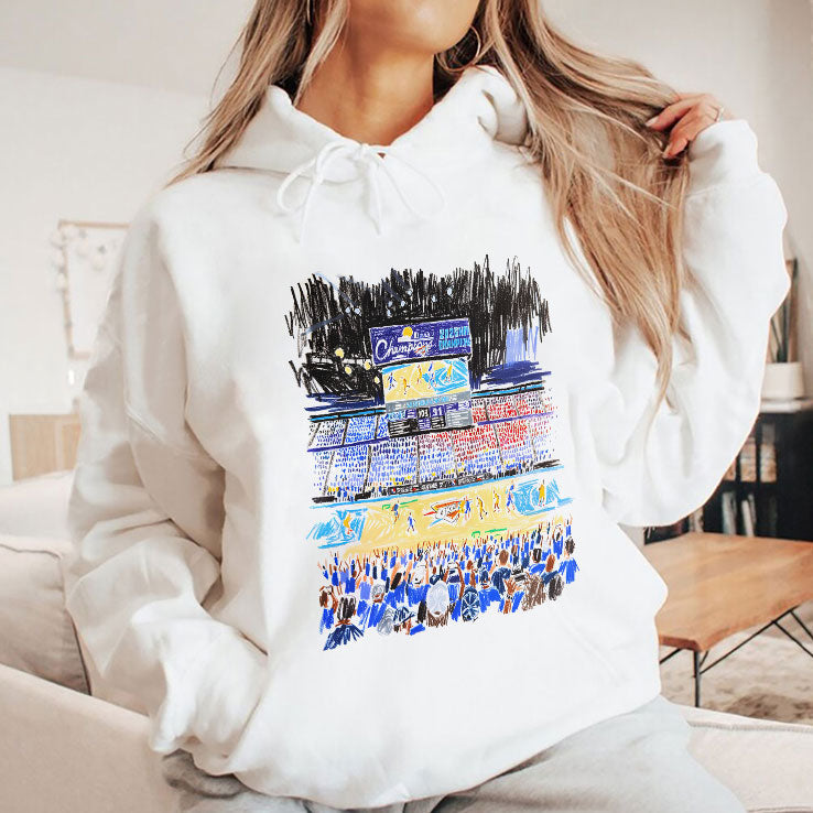 Oklahoma City Thunder Indiana Pacers Stadium Art T Shirt Unisex