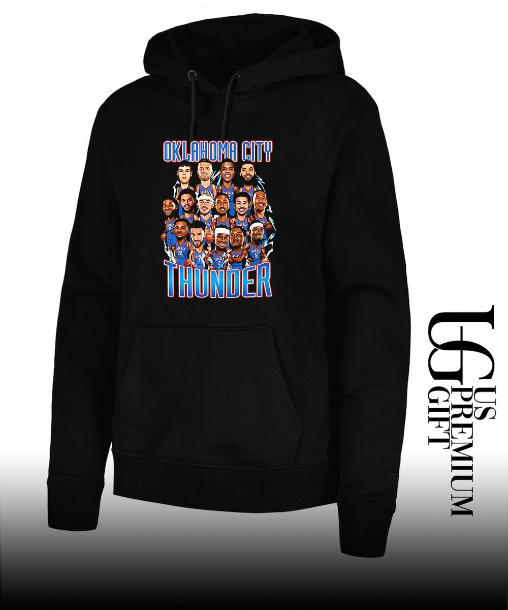 Oklahoma City Thunder NBA Basketball Team Players Roster caricature art shirt Unisex