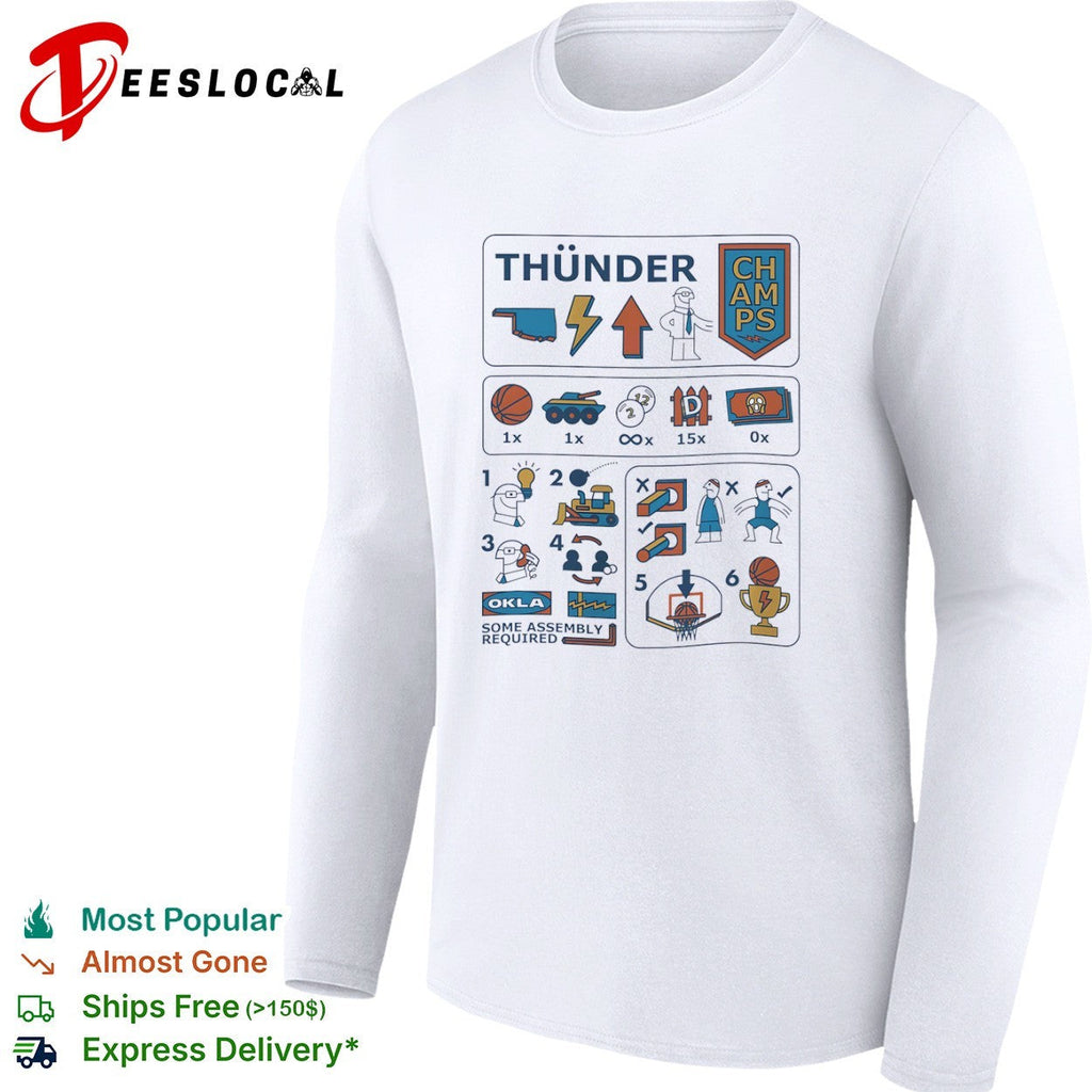 Oklahoma City Thunder Sam Presti Some Assembly Required Parody NBA Basketball shirt Unisex