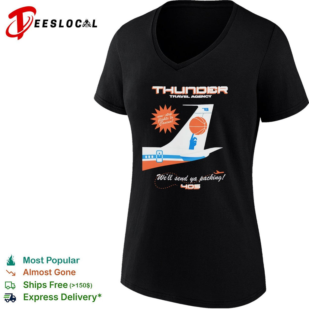 Oklahoma City Thunder Travel Agency non-stop flights to Cancun We will send ya shirt Unisex
