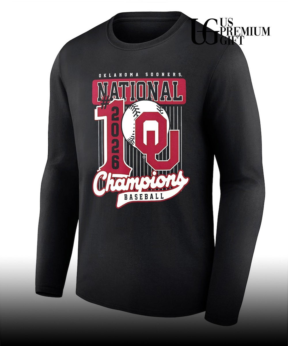 Oklahoma Sooners #1 NCAA Baseball National 2026 Champions shirt Unisex