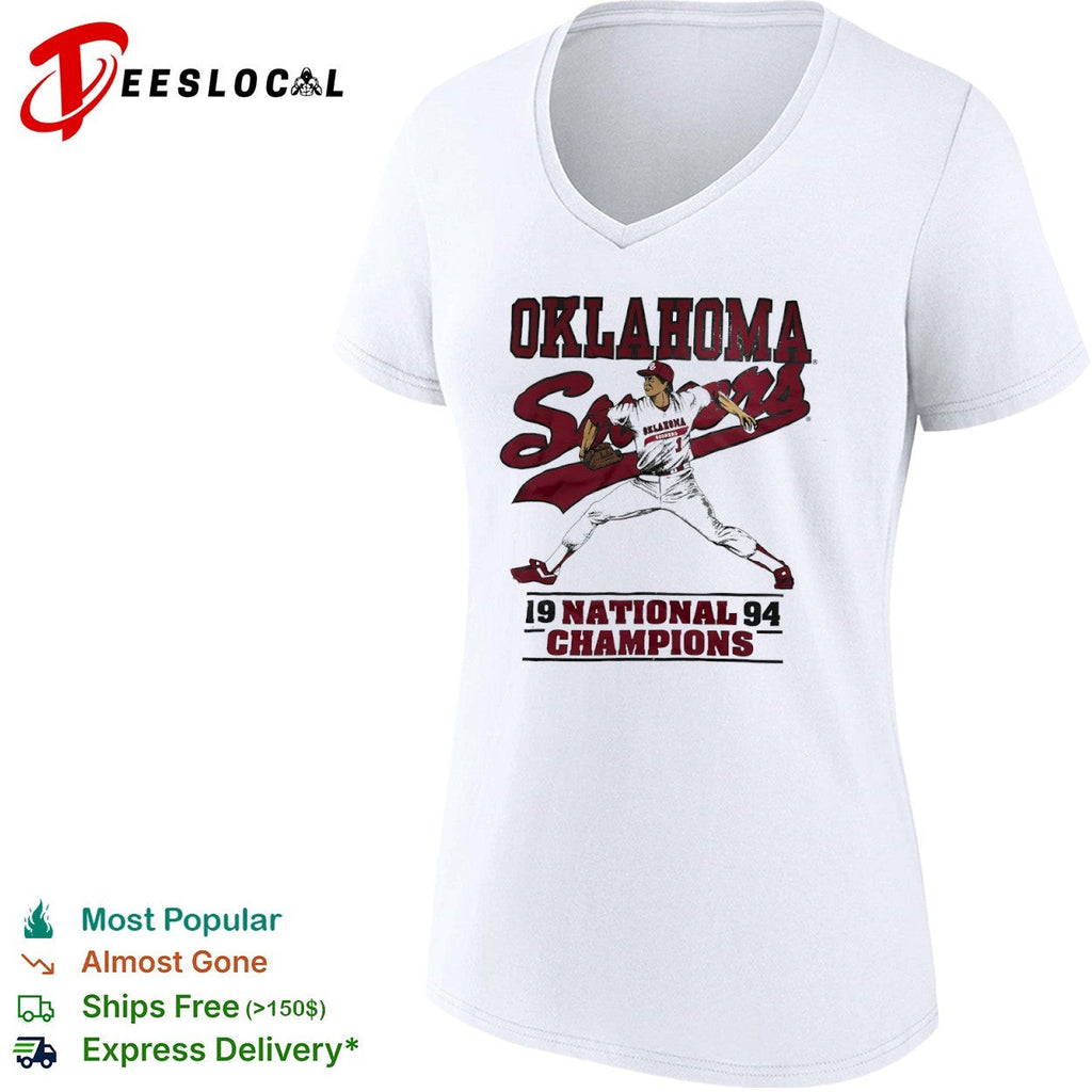 Oklahoma Sooners 1994 National Champions Baseball Shirt Unisex