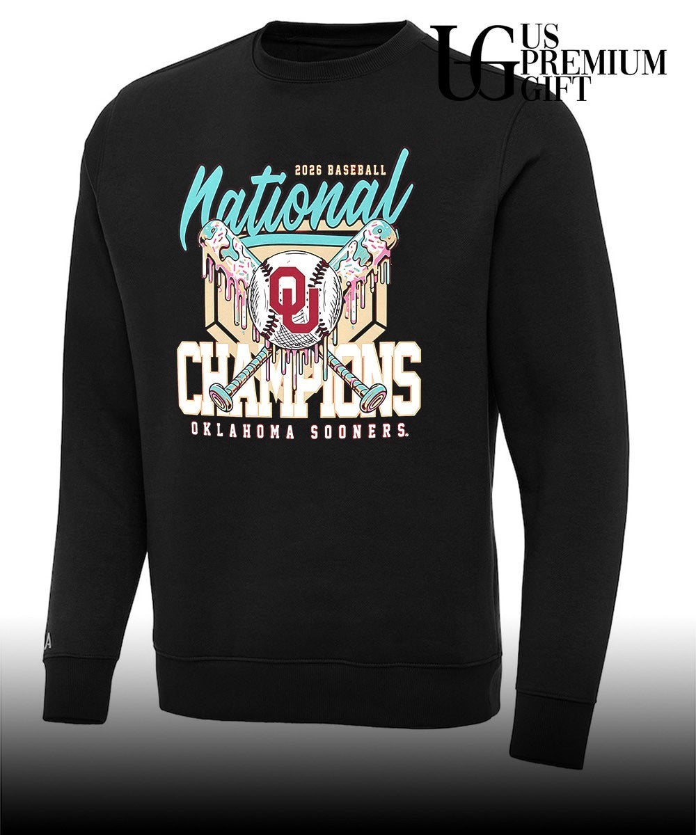 Oklahoma Sooners 2026 Baseball National Champions Team logo melted shirt Unisex