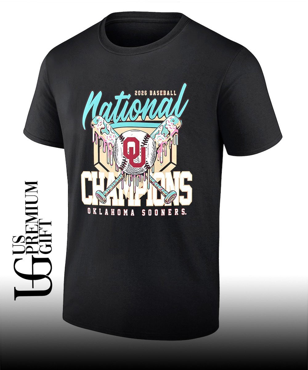 Oklahoma Sooners 2026 Baseball National Champions Team logo melted shirt Unisex