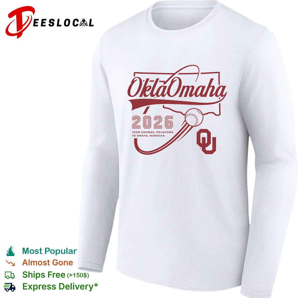 Oklahoma Sooners 2026 From Norman Oklahoma To Omaha Nebraska University Of Oklahoma Shirt Unisex