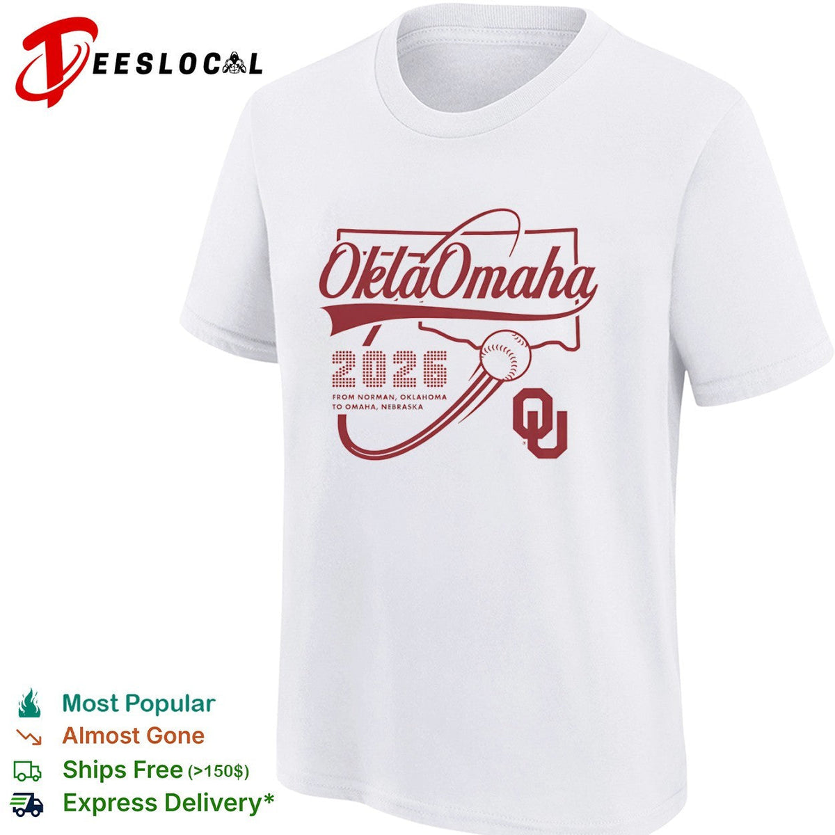 Oklahoma Sooners 2026 From Norman Oklahoma To Omaha Nebraska University Of Oklahoma Shirt Unisex
