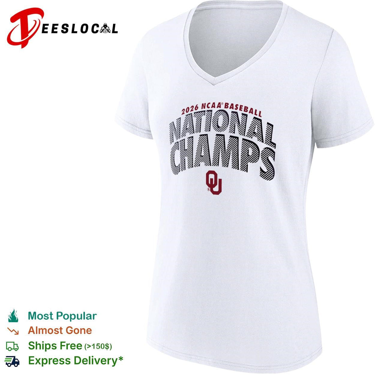 Oklahoma Sooners 2026 NCAA Baseball National Champs OU Logo shirt Unisex