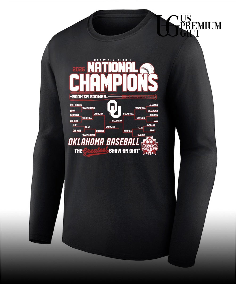 Oklahoma Sooners 2026 NCAA Division I National Champions Baseball The Greatest Show shirt Unisex