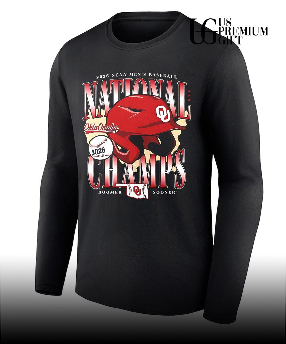 Oklahoma Sooners 2026 NCAA Men’s Baseball National Champs OklaOmaha helmet shirt Unisex