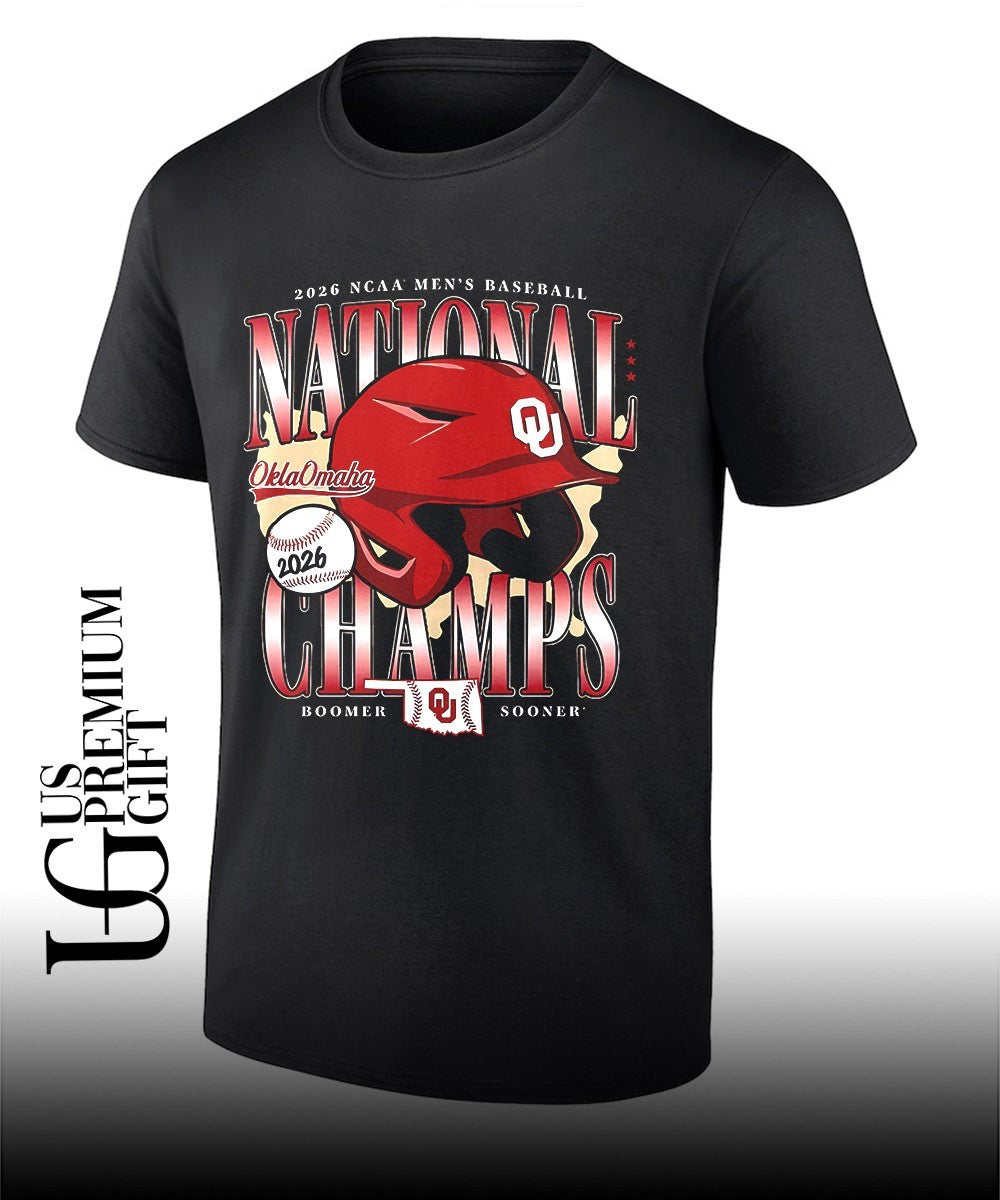 Oklahoma Sooners 2026 NCAA Men’s Baseball National Champs OklaOmaha helmet shirt Unisex
