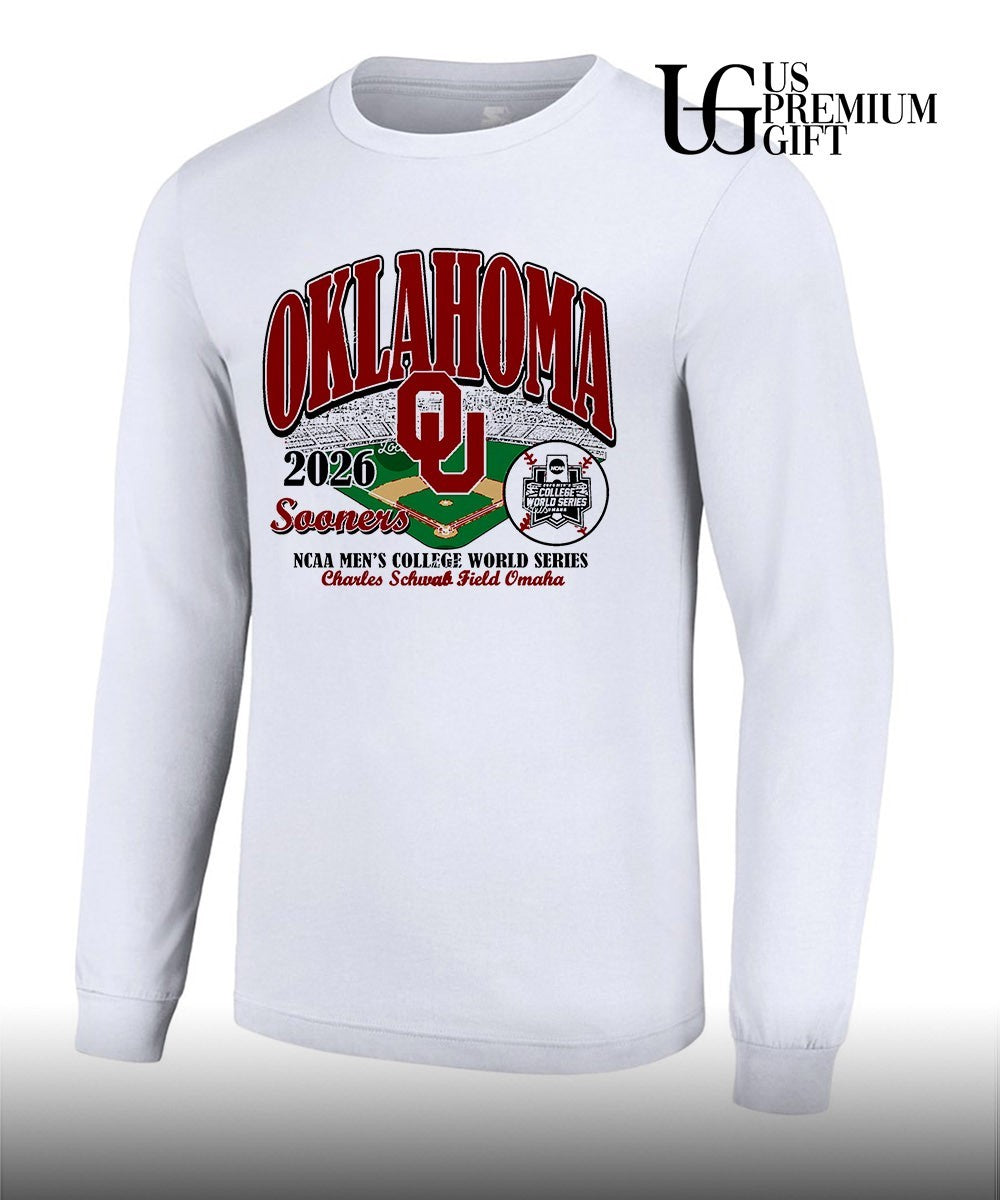 Oklahoma Sooners 2026 NCAA Men’s College World Series Charles Schwab Field shirt Unisex