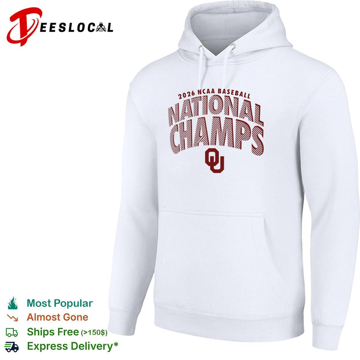 Oklahoma Sooners 2026 NCAA baseball national champs striped shirt Unisex