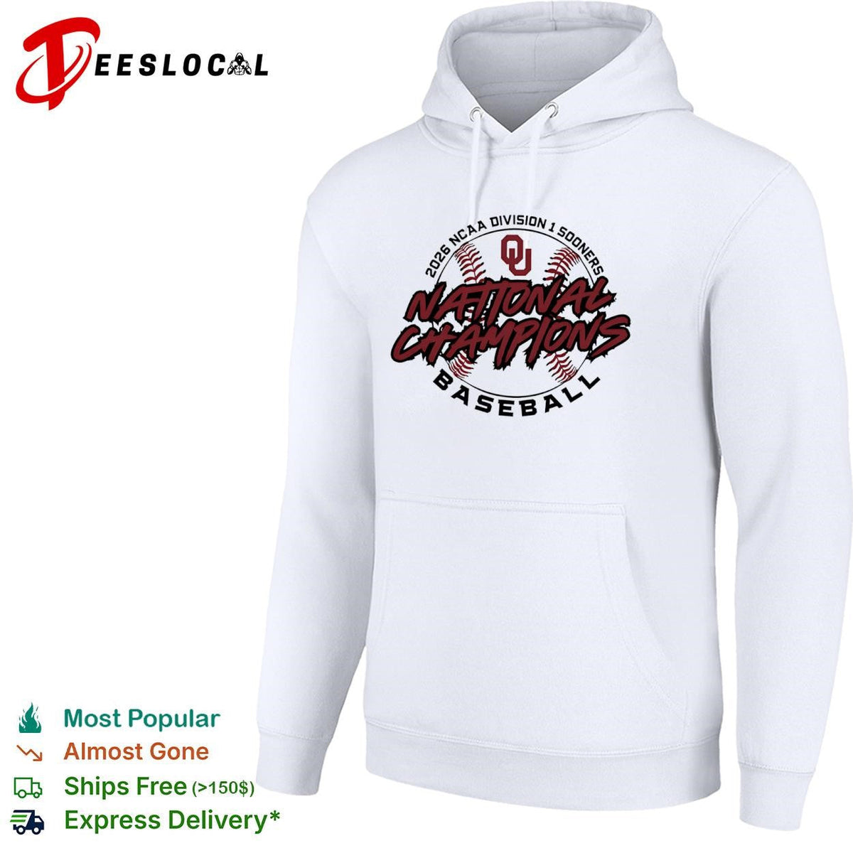 Oklahoma Sooners 2026 NCAA division I national champions baseball graphic shirt Unisex