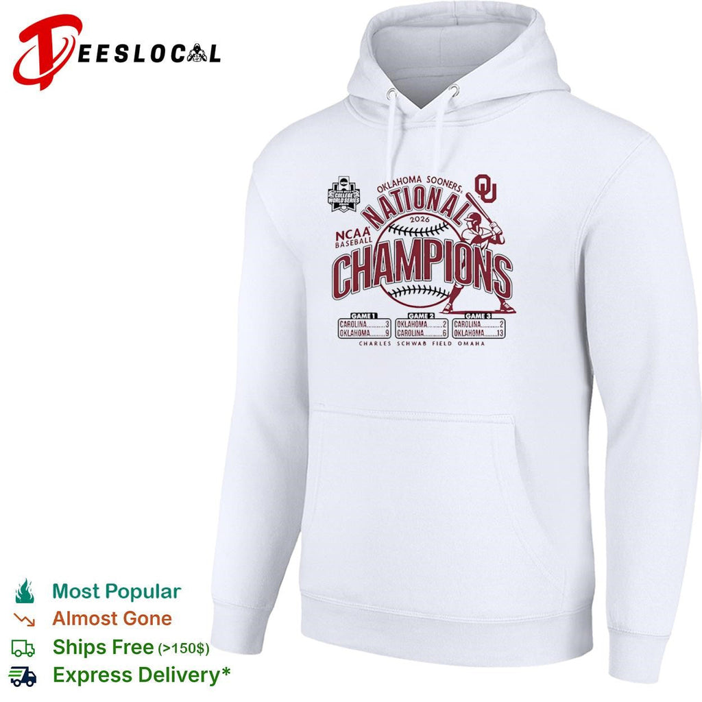 Oklahoma Sooners 2026 National Champions NCAA Baseball Charles Schwab Field shirt Unisex