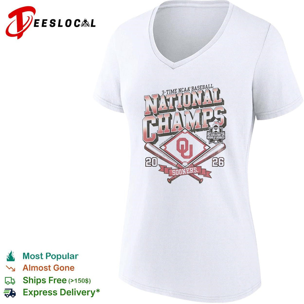Oklahoma Sooners 3 Time NCAA Baseball National Champs Charles Schwab Field Omaha shirt Unisex