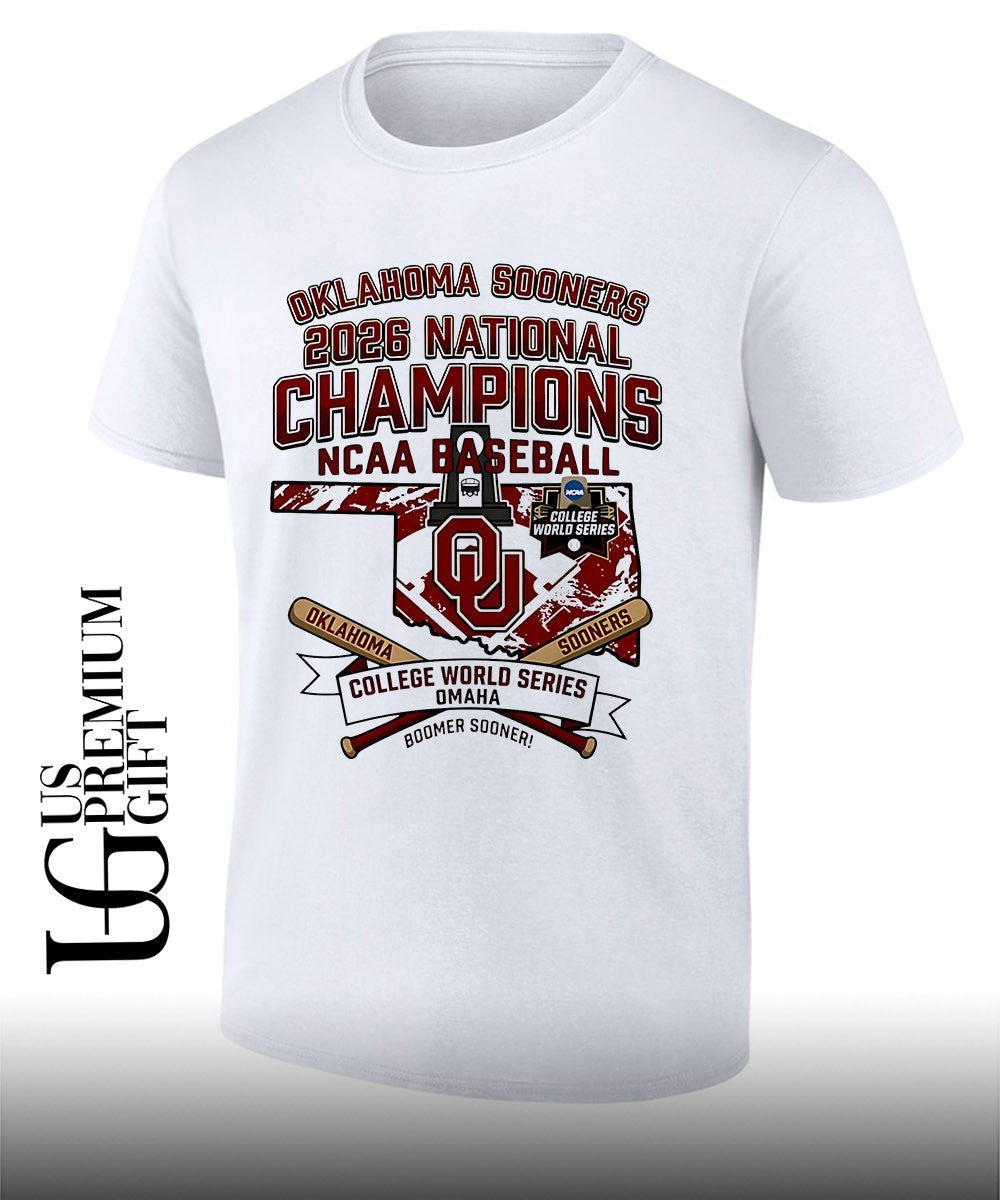 Oklahoma Sooners 3 Time National Champions NCAA Division I Baseball 2026 shirt Unisex