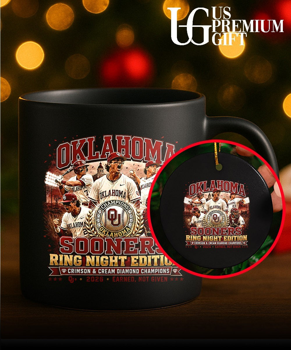 Oklahoma Sooners Baseball Champions 2026 Ring Night Edition Crimson Cream shirt Unisex