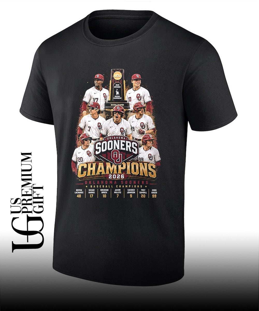 Oklahoma Sooners Baseball NCAA 2026 Division I National Champion Sooners Champions shirt Unisex