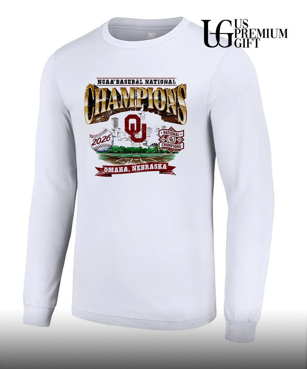 Oklahoma Sooners Baseball NCAA National Champions 2026 Omaha Nebraska shirt Unisex