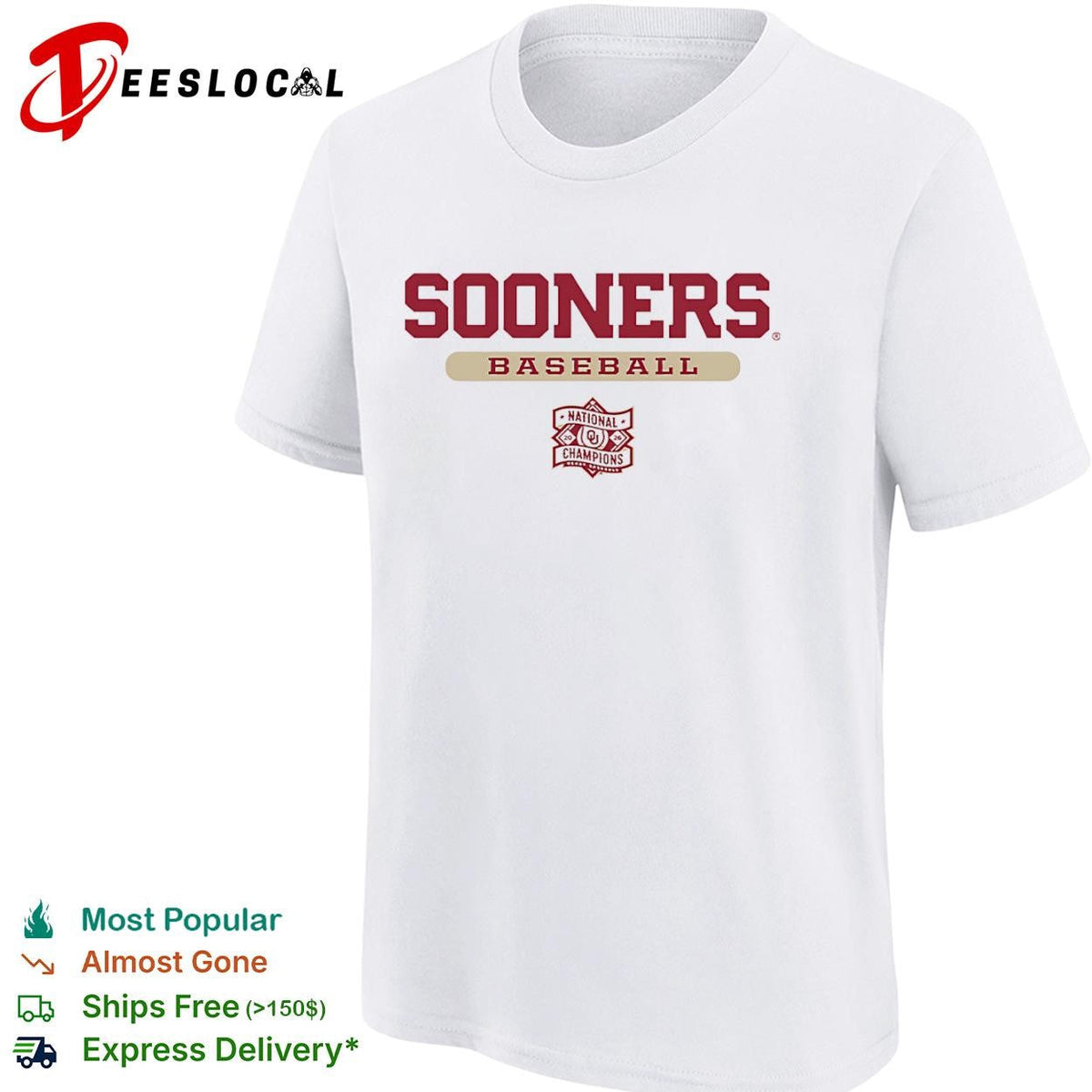 Oklahoma Sooners Baseball National Champions 2016 University Athletics logo shirt Unisex