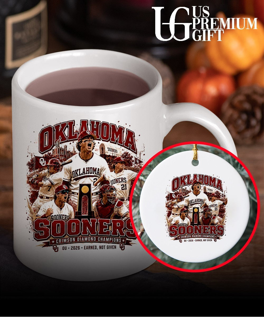 Oklahoma Sooners Baseball Team 2026 Earned Not Given Crimson Diamond Champions shirt Unisex