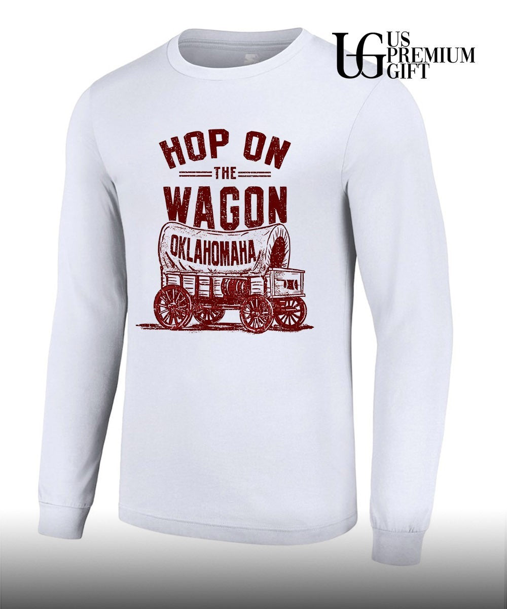 Oklahoma Sooners College Football Hop on the Wagon Oklahomaha shirt Unisex