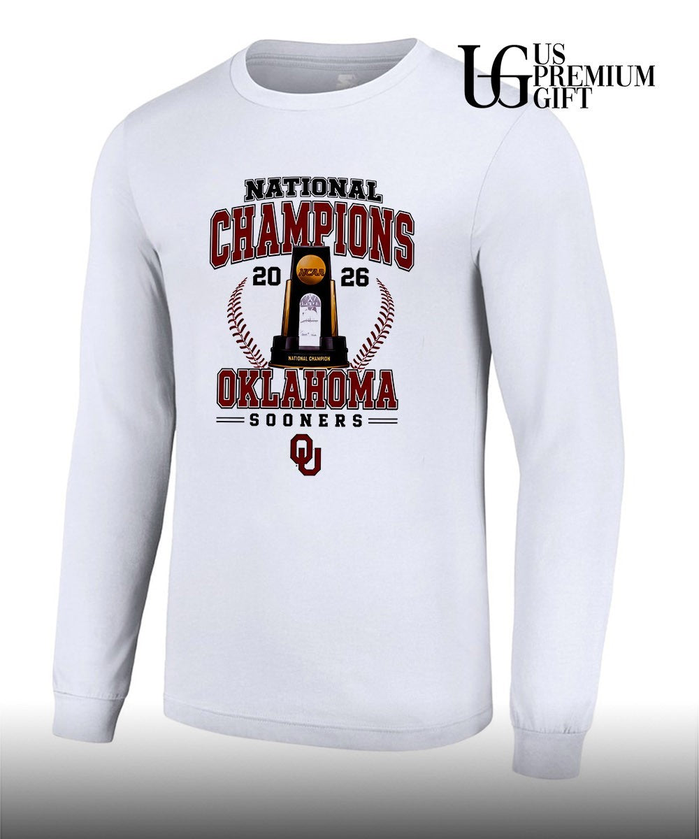 Oklahoma Sooners NCAA Baseball National Champions 2026 trophy shirt Unisex