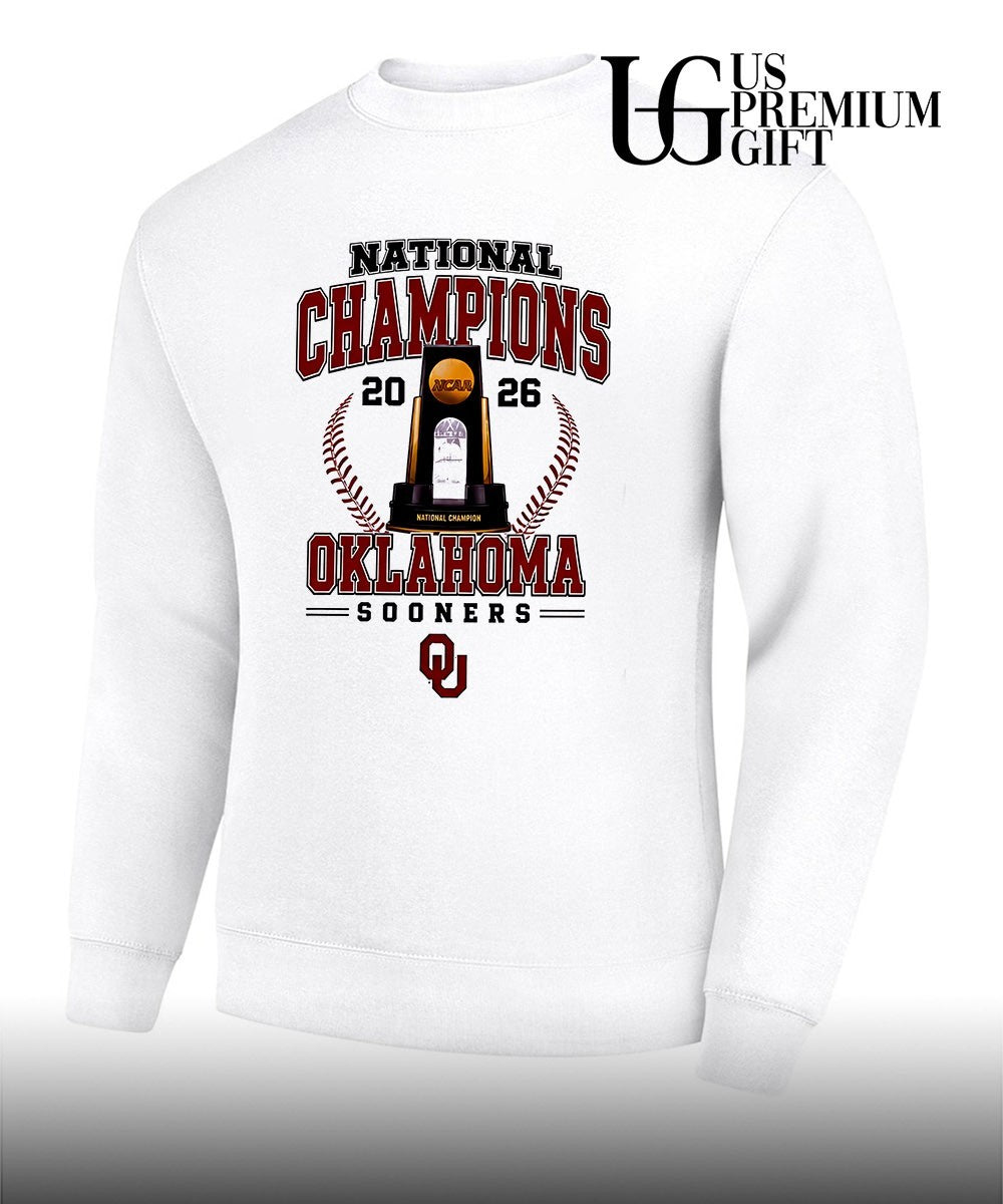 Oklahoma Sooners NCAA Baseball National Champions 2026 trophy shirt Unisex
