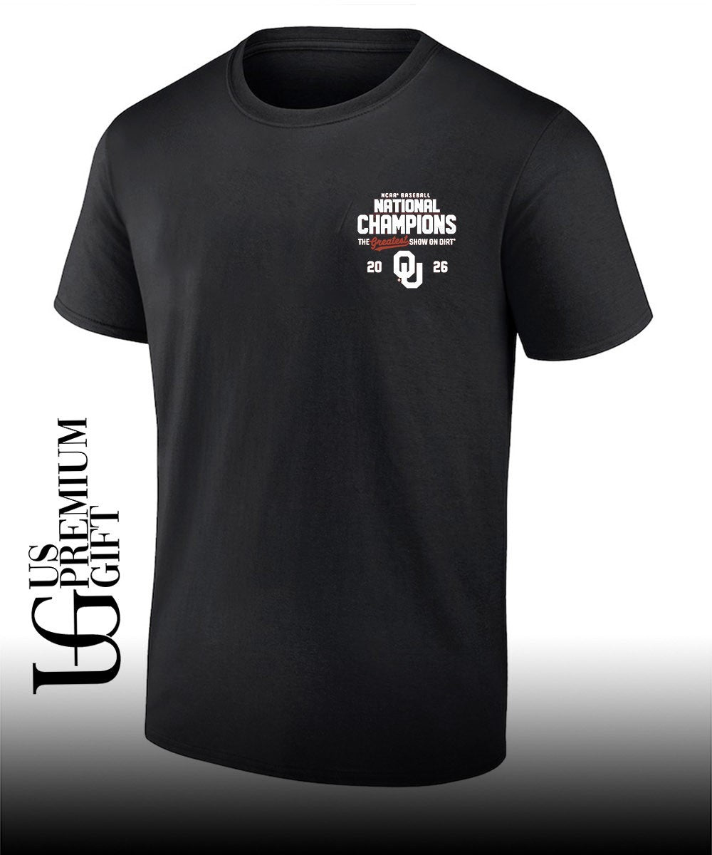 Oklahoma Sooners NCAA Baseball National Champions The Greatest Show on Dirt 2026 shirt Unisex