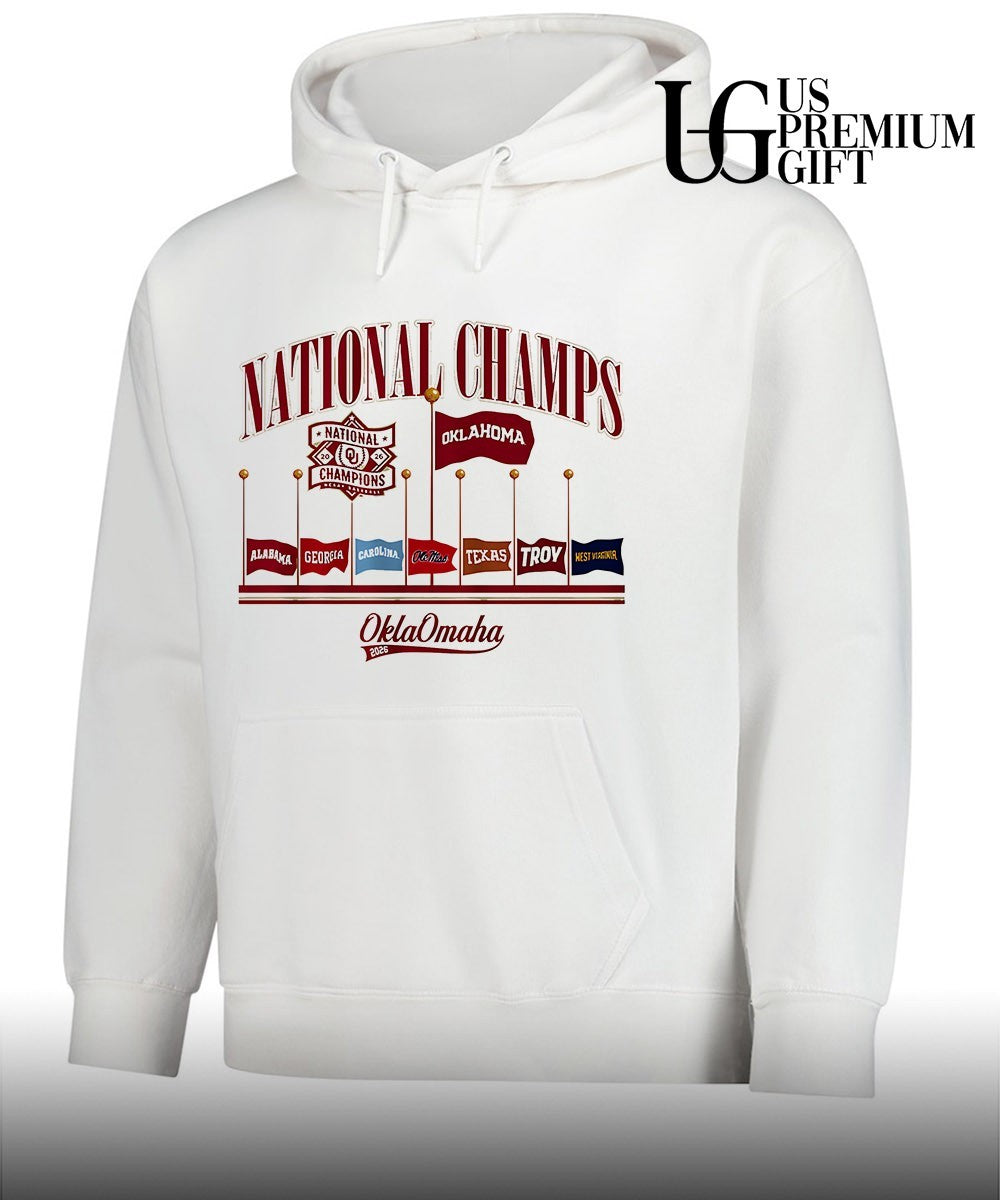 Oklahoma Sooners NCAA Baseball National Champs OklaOmaha 2026 Alabama Georgia flags shirt Unisex