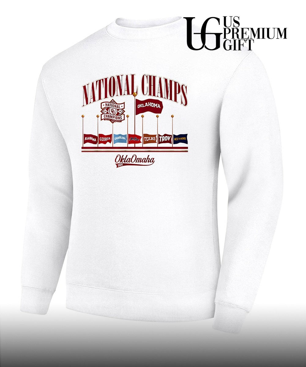 Oklahoma Sooners NCAA Baseball National Champs OklaOmaha 2026 Alabama Georgia flags shirt Unisex