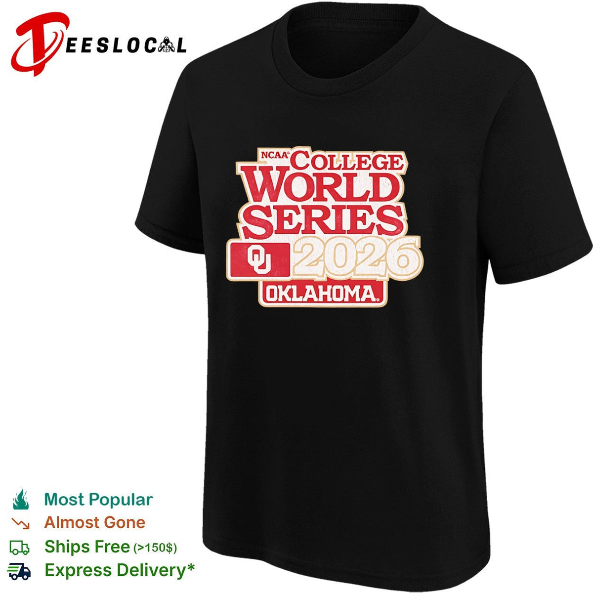 Oklahoma Sooners NCAA College World Series 2026 shirt Unisex