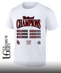 Oklahoma Sooners NCAA College World Series National Champions Scoreboard shirt Unisex