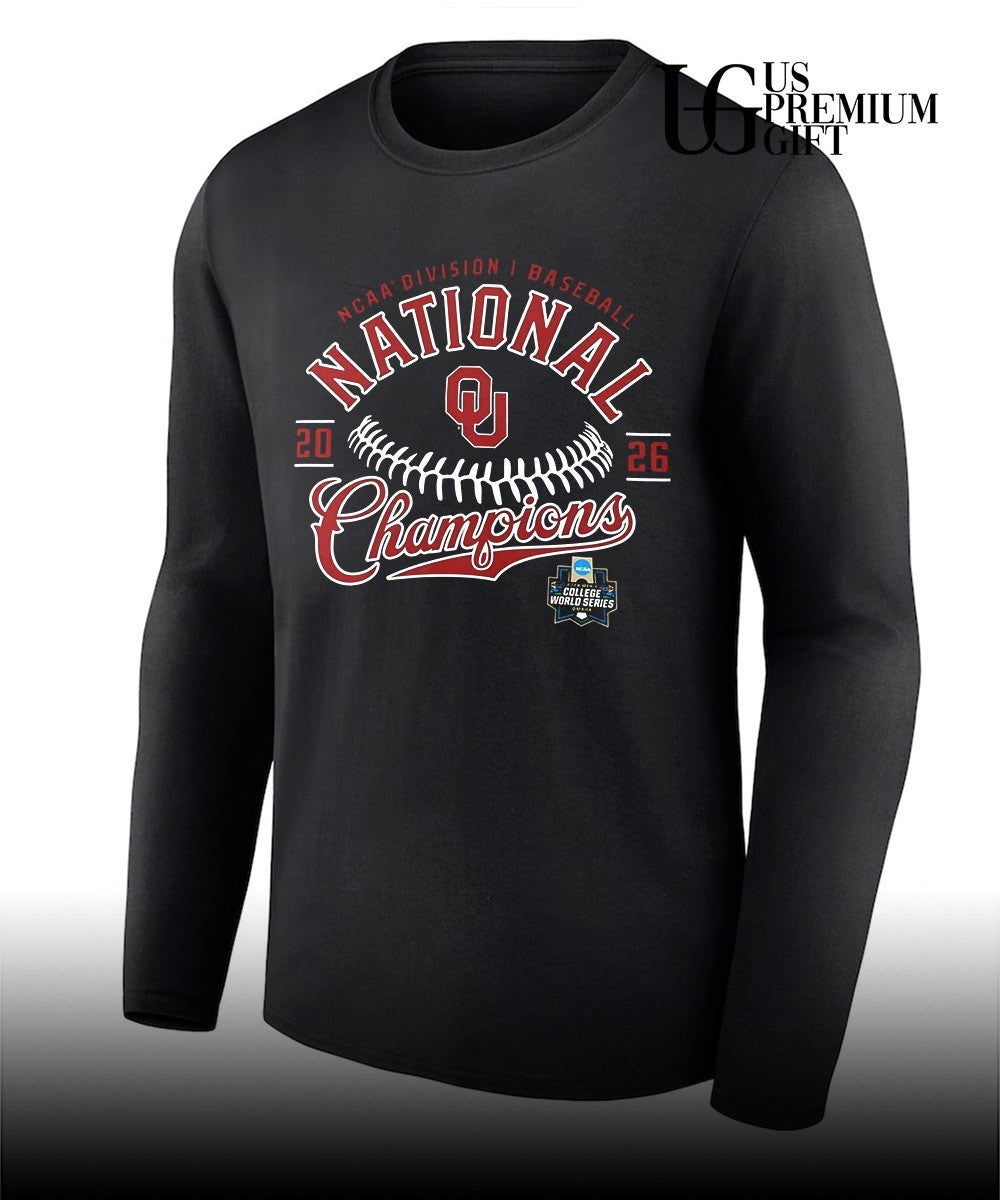 Oklahoma Sooners NCAA Division I Baseball National Champions 2026 College World Series shirt