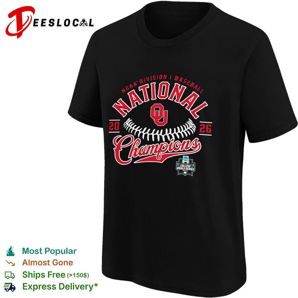 Oklahoma Sooners NCAA Division I Baseball National Champions 2026 College World shirt Unisex
