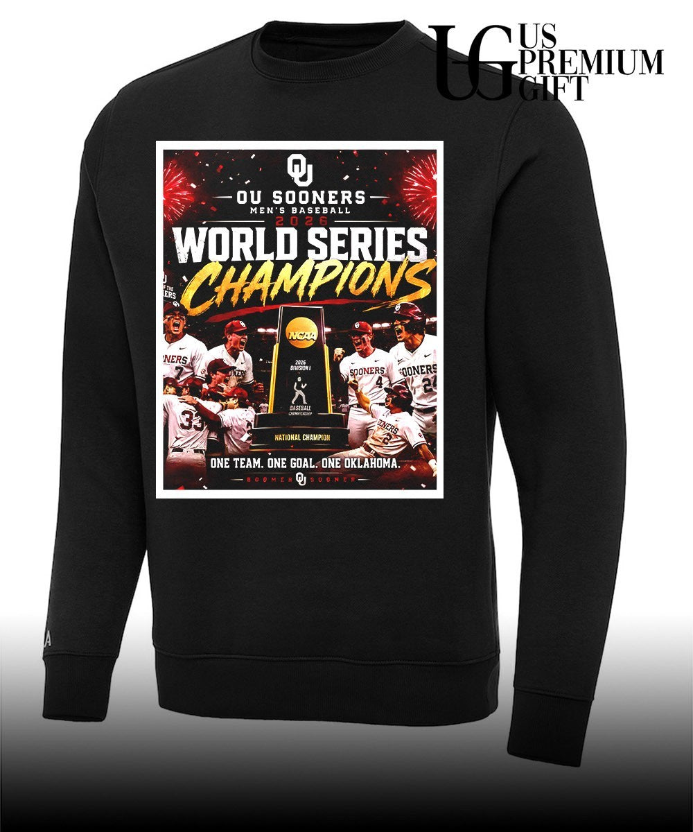 Oklahoma Sooners NCAA Men’s Baseball 2026 World Series Champions One Team Goal shirt Unisex