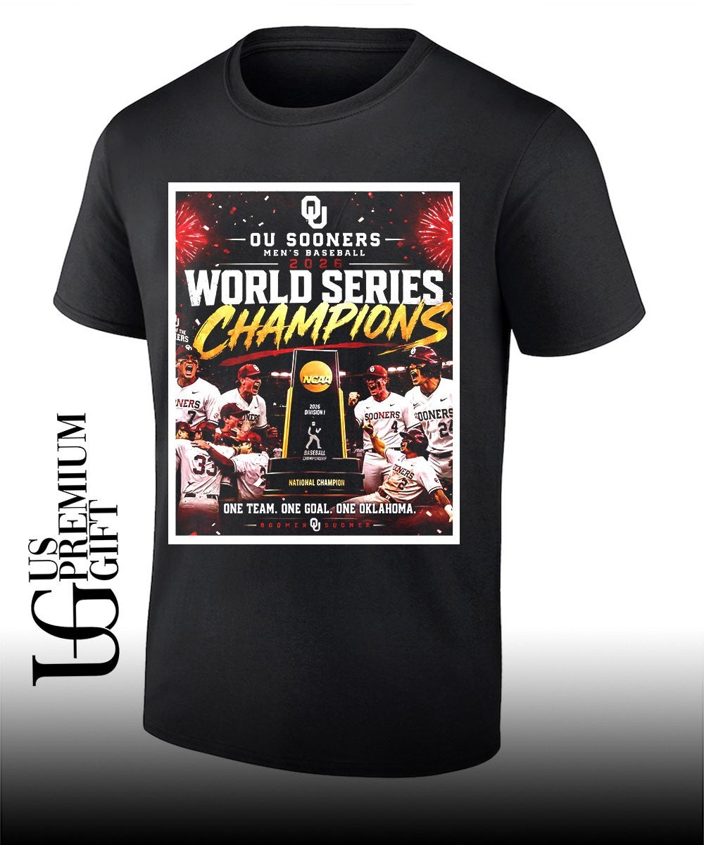 Oklahoma Sooners NCAA Men’s Baseball 2026 World Series Champions One Team Goal shirt Unisex