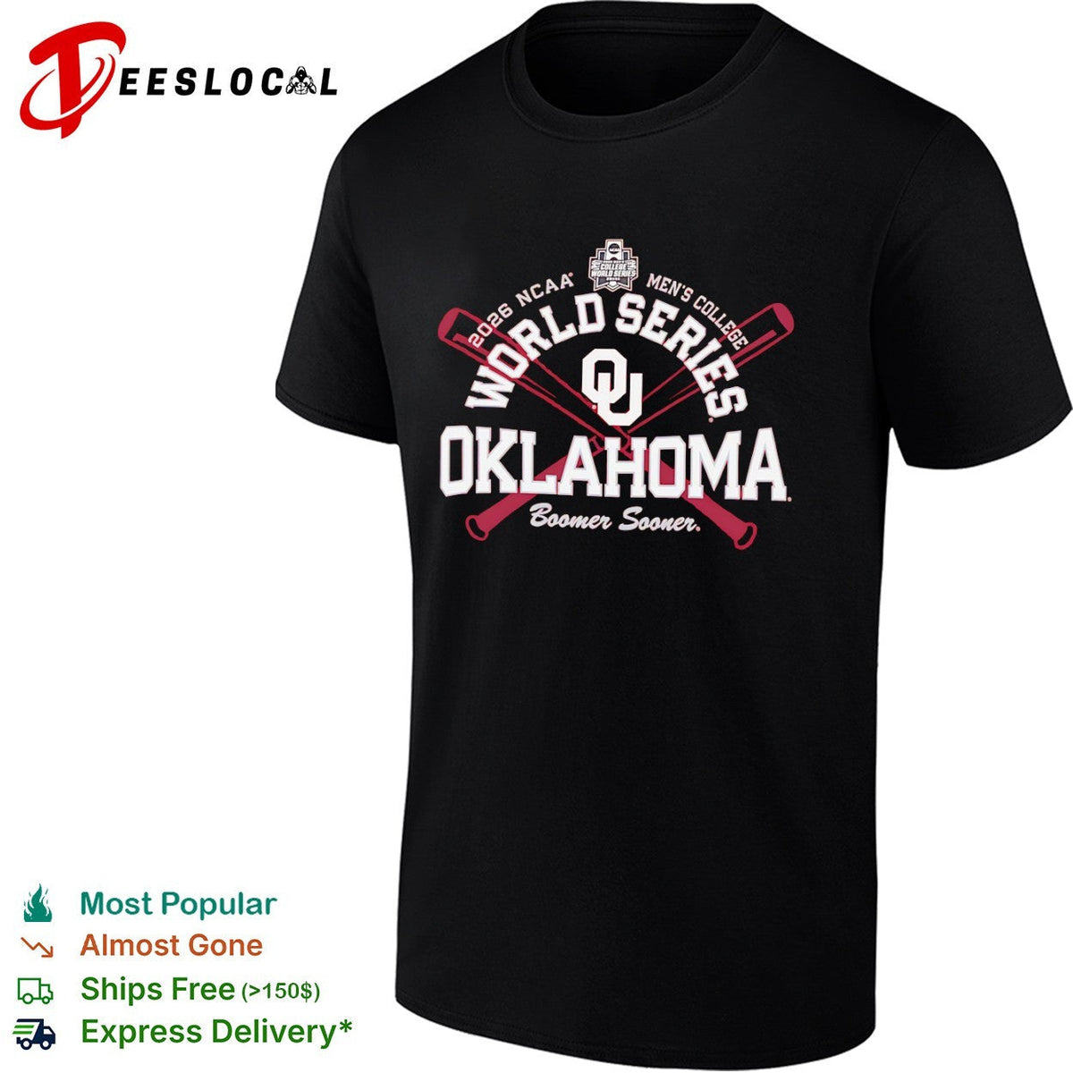 Oklahoma Sooners NCAA Men’s College World Series 2026 shirt Unisex