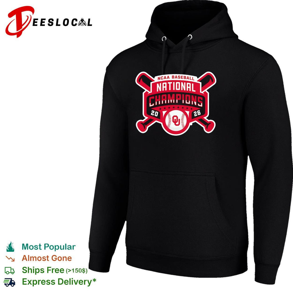 Oklahoma Sooners NCAA baseball national champions 2026 black ribbon shirt Unisex