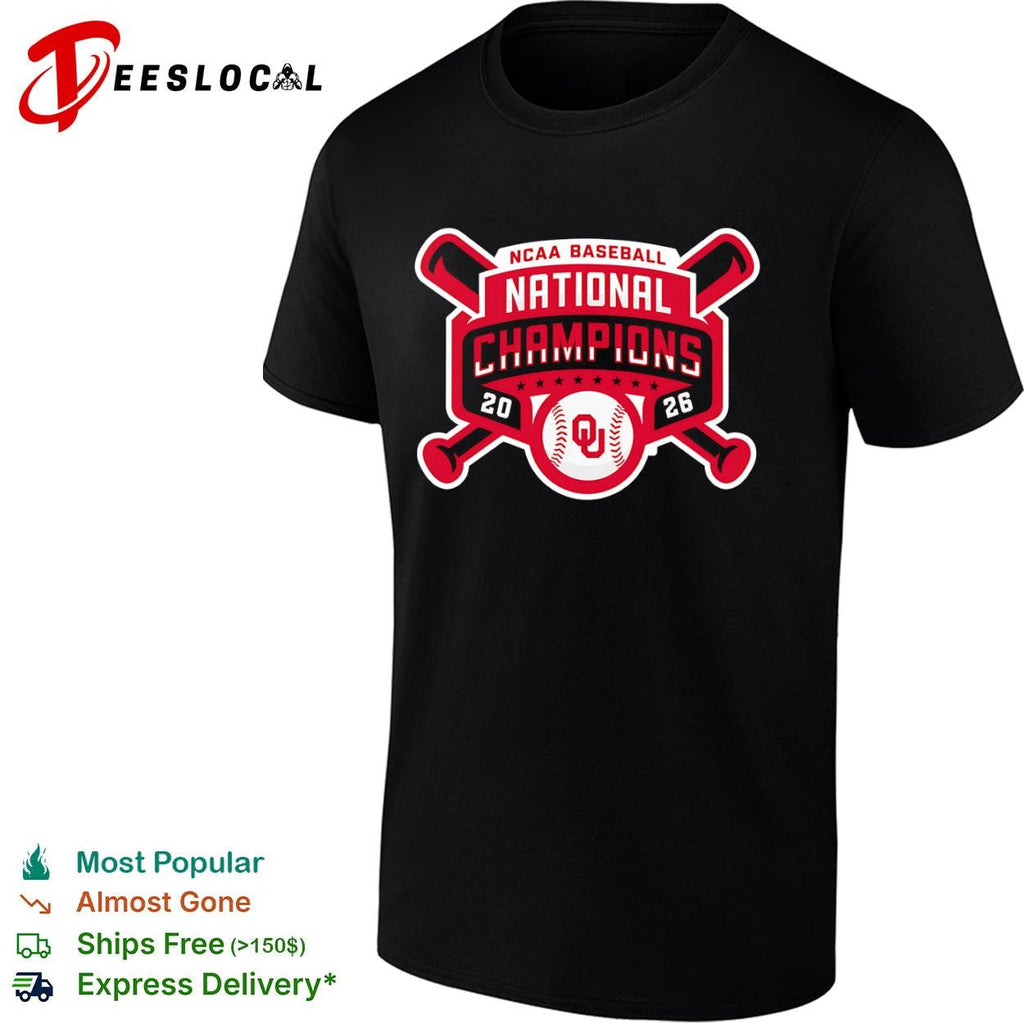 Oklahoma Sooners NCAA baseball national champions 2026 black ribbon shirt Unisex