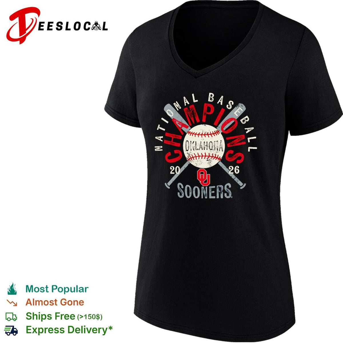 Oklahoma Sooners National Baseball Champions 2026 shirt Unisex