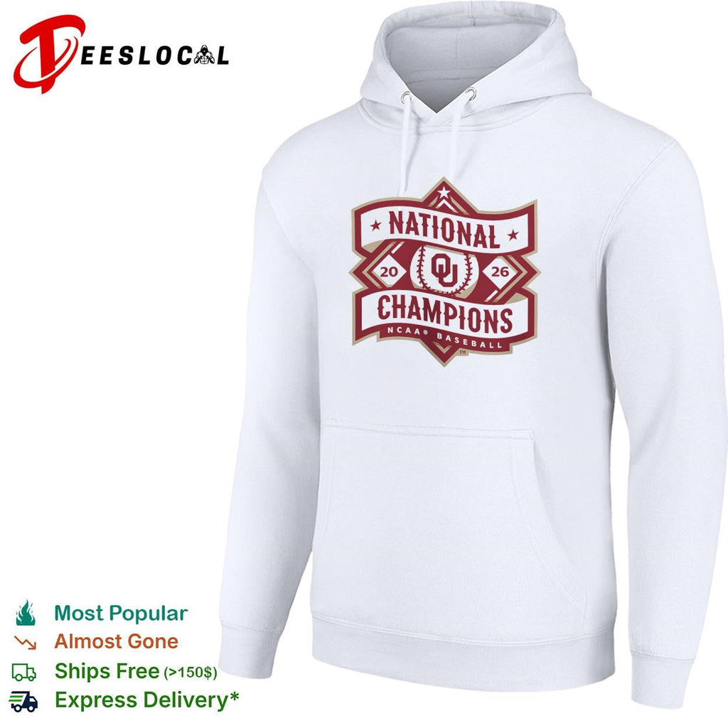 Oklahoma Sooners National Champions 20 26 NCAA Baseball logo shirt Unisex